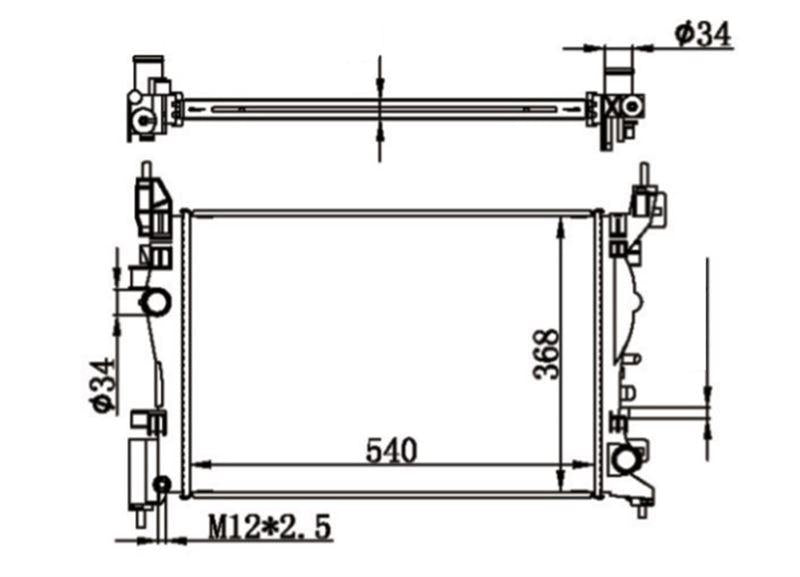 MGA 80409 Water Radiator Mechanical-(Opel: Corsa D 1.2 1.4-Adam 1.2 1.4) Z14exp Z12xer — Radiators & Fans