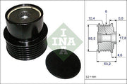 ina 535019510 serpentine pulley for volvo, volvo xc60 xc70 xc90 serpentine pulley close-up INA 535019510 Serpentine Pulley - Compatible with Volvo XC60, XC70, XC90 | 3.0-3.2L Engines INA 535019510 Serpentine Pulley for Volvo Vehicles ina, serpentine-pulley, volvo-parts, car-repair, volvo-enthusiasts, vehicle-accessories, automotive-parts, engine-parts, car-owners, ai-generated