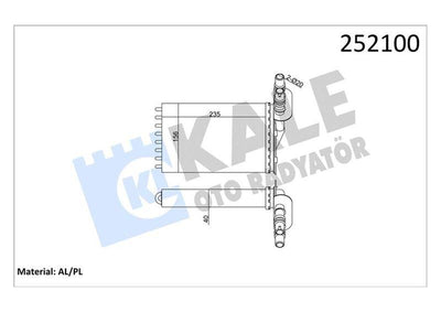 Kale 0585862AL Heater Core Renault Clio II/Kangoo/Symbol/Thalia 98- — Heater & Blower