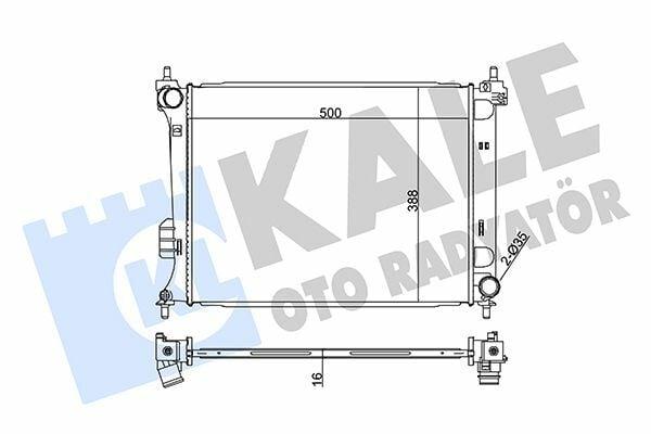 KALE 358600 Radiator for 09- i20 1.2-1.6 — Radiators & Fans