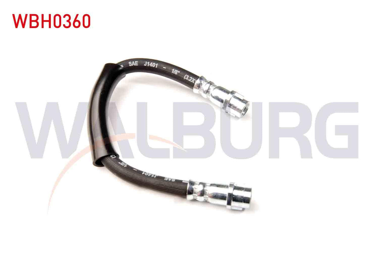WALBURG WBH0360 Brake Hose Front Left-Right 280mm Audi 80 (81,85,B2) 1978-1986 — Brake Hydraulics
