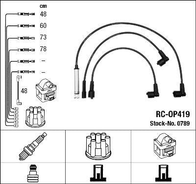 NGK 0789 Spark Plug Cable Set Astra F 1.4 93-00 X14NZ Corsa 1.4 93-00 C14NZ — Coils & Plugs