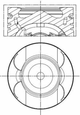 MAHLE Piston + Piston Ring Std 84.01 mm - Ford Transit V362/V363 2.0 Ecoblue Panther 130-180 Ps — Pistons & Rotating