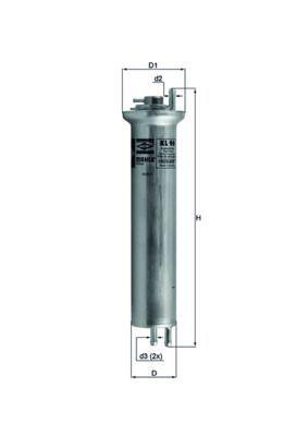 MAHLE Fuel Filter KL96 - Compatible with E39, E38, and X5 — Fuel Delivery