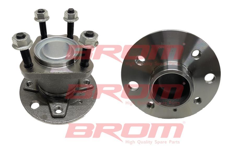 BROM OP61016 Rear Wheel Hub 4 Lug ABS excluding Meriva A 03>10 Astra G 98>10 Combo C 01>11 — Hub Assemblies