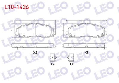 LEO L10-1426 Brake Pad with Wear Indicator Front Fiat Freemont (Jf) 2.0 Mjt 2011 — Brake Pads