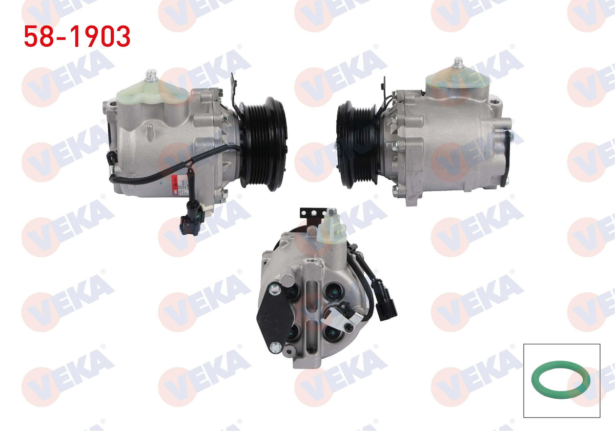 Veka 58-1903 A/C Compressor 6Pk 97mm Ford Transit Connect-Tourneo Connect 1.8 TDCi 2002-2013