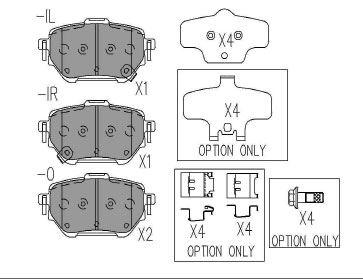 MGA 55730 Brake Pad Rear Manual El Brake-(Toyota: Corolla 2019 > 1.6 VVTI / Toyota: Corolla 2019 > 1.8 Hybrid) — Brake Pads