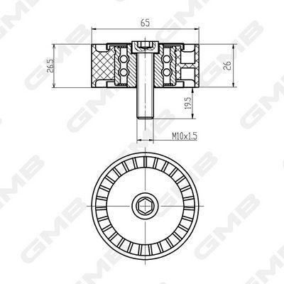 GMB GTA0930 V-Belt Tensioner Bearing Captiva Cruze Lacetti Epica Z20s 07 — Pulleys & Tensioners