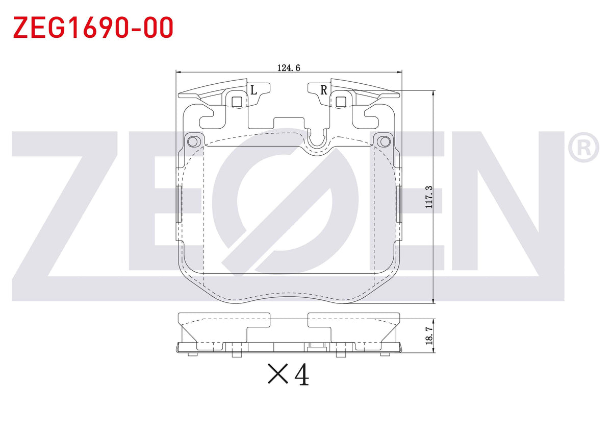 Zegen ZEG1690-00 Brake Pad Front BMW 3 Series (G20, G80) 17-/ 4 Series (G22 and 5 more models — Brake Pads