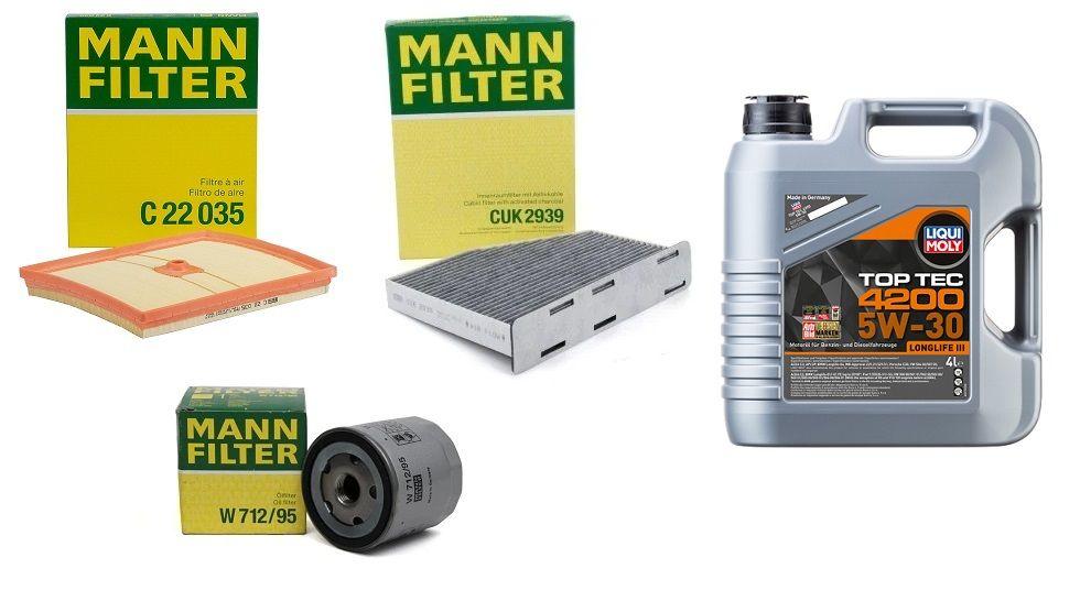 Mann Volkswagen Caddy 1.0 TSI Maintenance Kit - Liqui Moly Engine Oil & Filters — Maintenance & Service Kits