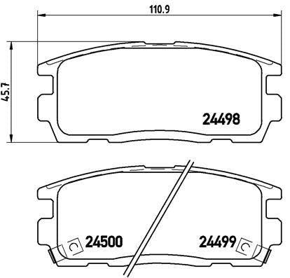 MGA 55701 Brake Pad Rear-(Chevrolet: Captiva 2012 >) — Brake Pads
