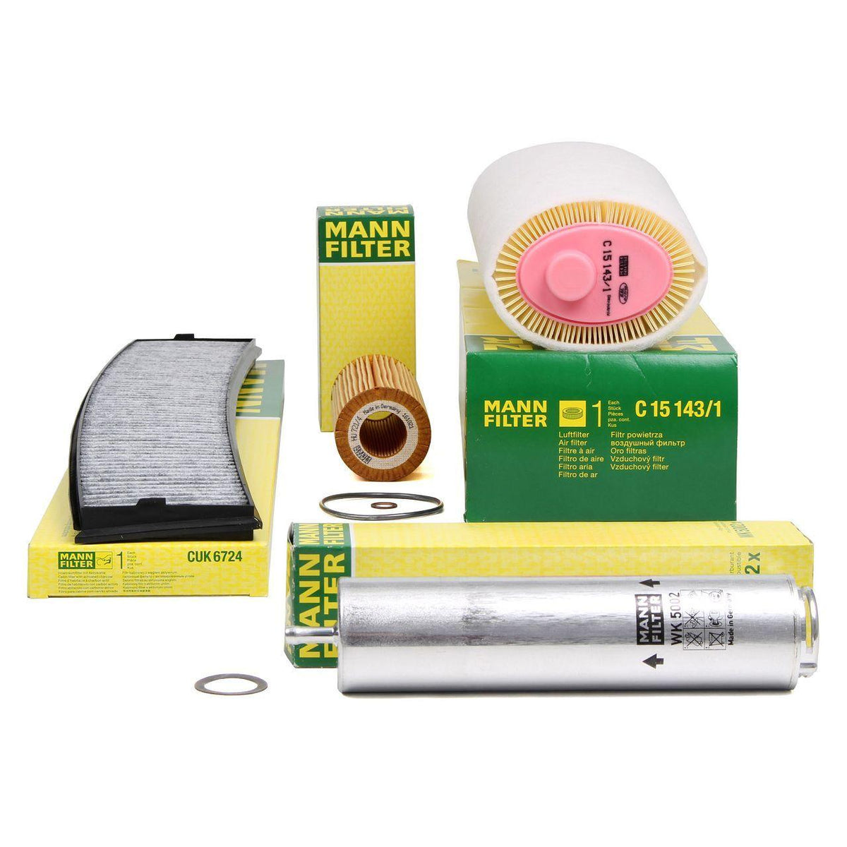 Mann BMW X3 E83 3.0d Maintenance Filter Set - Oil, Air, Fuel & Cabin Filters — Maintenance & Service Kits