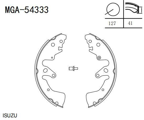 MGA 54333 Brake Pad Brake Shoe Brake Drum Rear Suzuki Grand Vitara II 2005-> — Brake Rotors & Drums