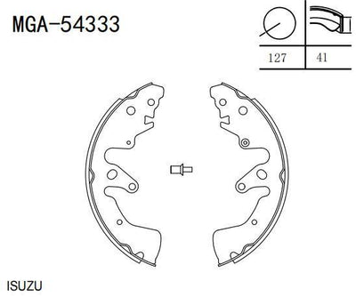 MGA 54333 Brake Pad Brake Shoe Brake Drum Rear Suzuki Grand Vitara II 2005-> — Brake Rotors & Drums