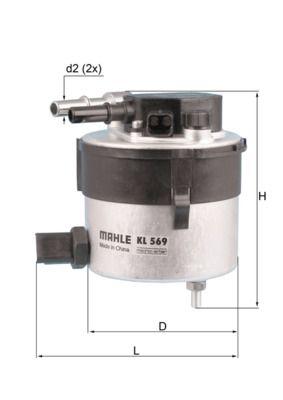 Mahle KL569 Diesel Filter 06-Focus-C.Max-Fiesta-Vo.S40 1.6 TDCi (Demir) — Fuel Delivery