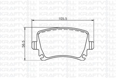 KRAFTVOLL Brake Pads Set for A3 2005 / A4 Passat 1.6 FSI / 1.9 TDI / 2.0 TDI (1995-2016)
