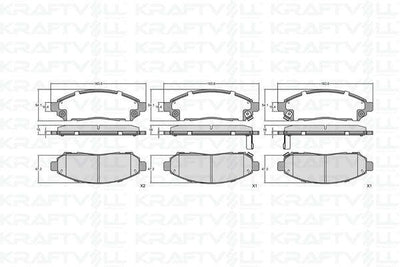 Kraftvoll 07010344 Front Brake Pad Nissan Navara 04-10 Patfınder 05-11 (17 Rim) — Brake Pads