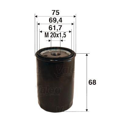 Valeo 586051 Oil Filter (Fiat Punto II 1.2 8V, Seıcento 1.1) — Oil Filters