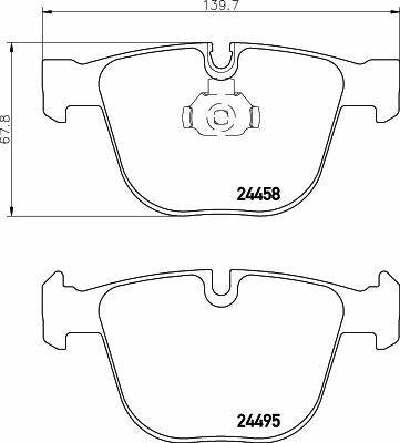 HELLA Pagid Brake Pad - Rear Brake Pads for BMW E70 E71