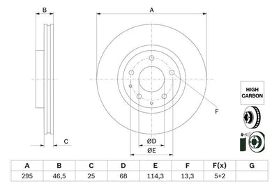 Bosch 0986479H23 Disc Front 18-Ma.3 2.0 | Set of 2
