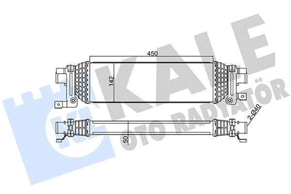 Kale 346800 Turbo Radiator (Intercooler) Fusion 1,6Tdci 90Ps 02-Mazda 2 03-1.4 De 450X142x50 — Radiators & Fans