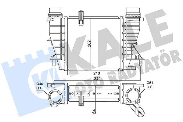 Kale Turbo Radiator 350880 - Intercooler for Clio III, Modus and 2 more models — Radiators & Fans