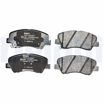 Delphi LP2497 Brake Pad Front Hyundai Accent Blue/i20/Kia Rio/Cerato 133mm — Brake Pads