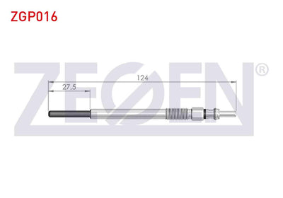 Zegen ZGP016 Glow Plug 11V 124mm Citroen Berlingo 1.6 HDi 2008-/ Nemo 1.4 HDi 2007-/ Partner 1.6 HDi 2008-/ B — Coils & Plugs