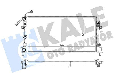 Kale 356425 Water Radiator 23mm Mechanical Audi A1 Seat Ibiza IV Toledo IV Skoda Fabia II Rapid VW Polo 1. — Radiators & Fans