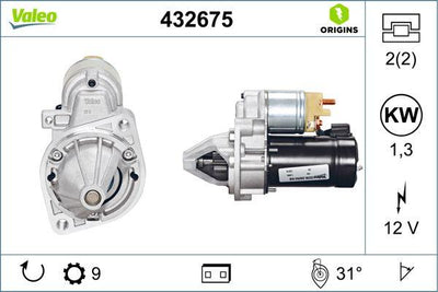 Valeo 432675 Starter Motor Mercedes W203-C208-W210-W163-Vito 638 97-07 — Starting & Charging
