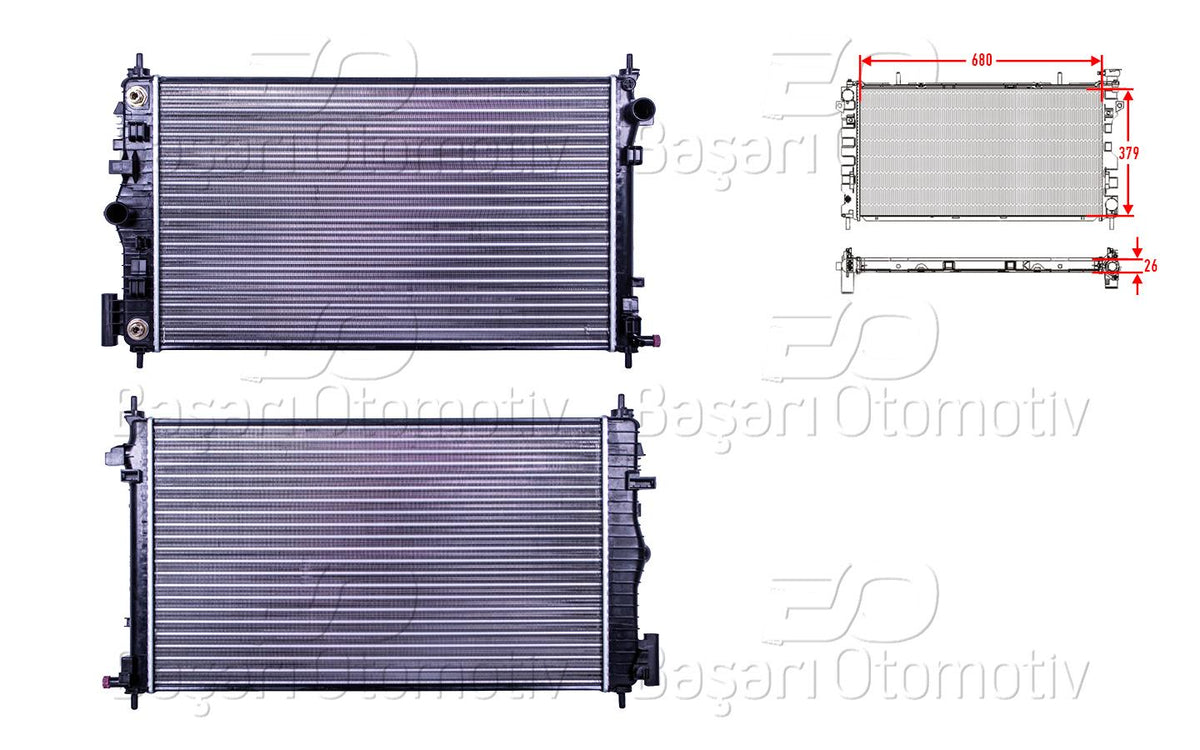 AUTOLUX 2113108-22 Water Radiator Mechanical At 680X379x26 Opel Insignia 2.0 Automatic 68X40 08 > — Radiators & Fans