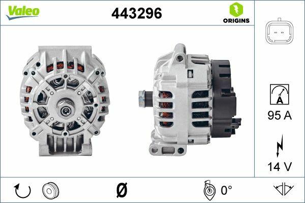 VALEO 443296 Alternator 14V 95A for Clio II, Kangoo, Logan — Starting & Charging