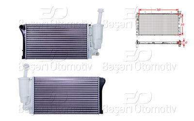 AUTOLUX 3113027-22 Water Radiator Mechanical Mt 548X317x17 Fiat Panda 1.1.2 4X4 1.2 Lpg 03 > — Radiators & Fans