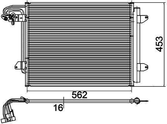 MGA 82148 A/C Condenser (VW: Caddy-Touran) — Condensers & Evaporators