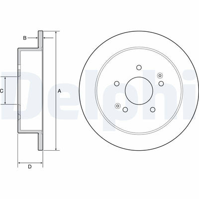 Delphi BG4940C Brake Disc (Twin Pack)-Painted, Deliksiz