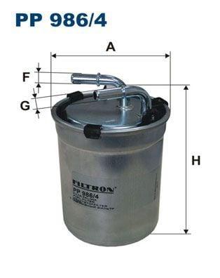FILTRON PP986-4 - Fuel Filter for 10-Polo 1.2-1.4Tdi — Fuel Delivery