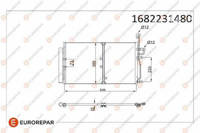 Eurorepar 1682231480 A/C Condenser Captiva 07 > 10 Antara 07 > — Condensers & Evaporators