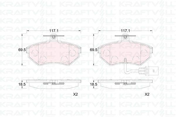Kraftvoll 07010365 Front Brake Pad Passat A4 Exeo 94 > 05 — Brake Pads