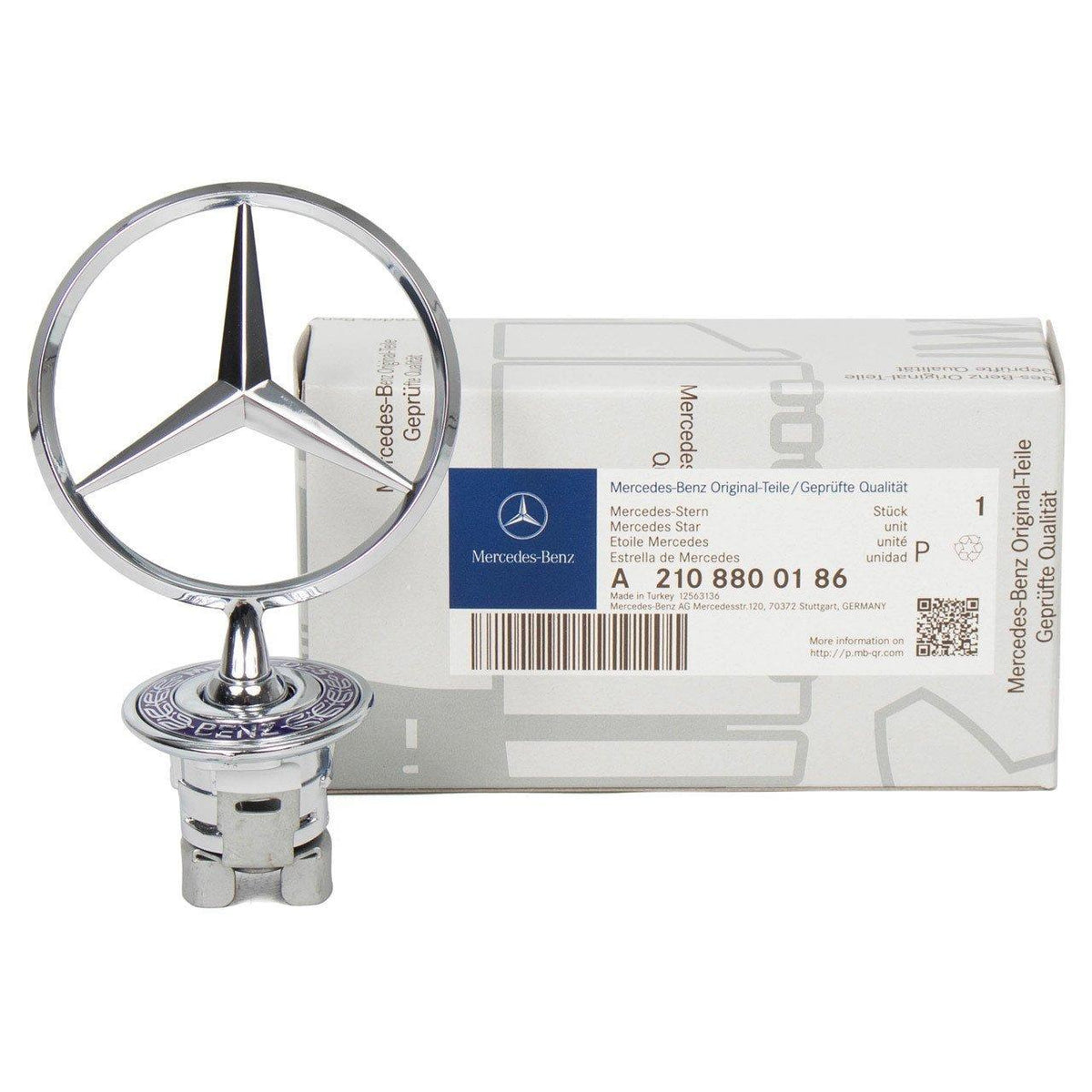 Mercedes-Benz W203 Hood Emblem - Complete Original Star Badge — Glass & Trim