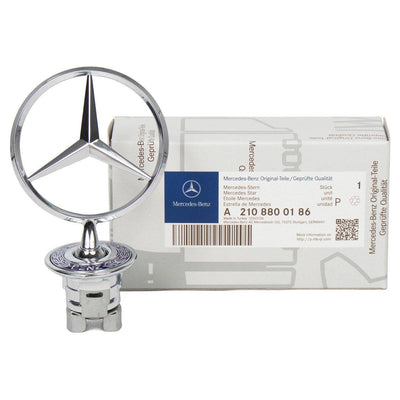 Mercedes-Benz W203 Hood Emblem - Complete Original Star Badge — Glass & Trim