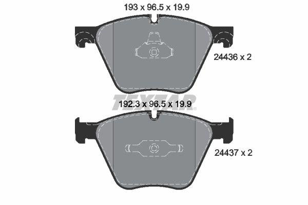 Textar 2443601 Brake Pad F-15 / 16 Front 4.0 / 4.4