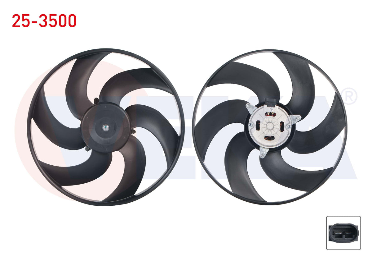 Veka 25-3500 Fan Motor (Motor + Pervane) Su Radiator Renault Kangoo (Kc0 / 1) 1.5 dCi Ac + /-1998 — Motors, Pumps & Antennas