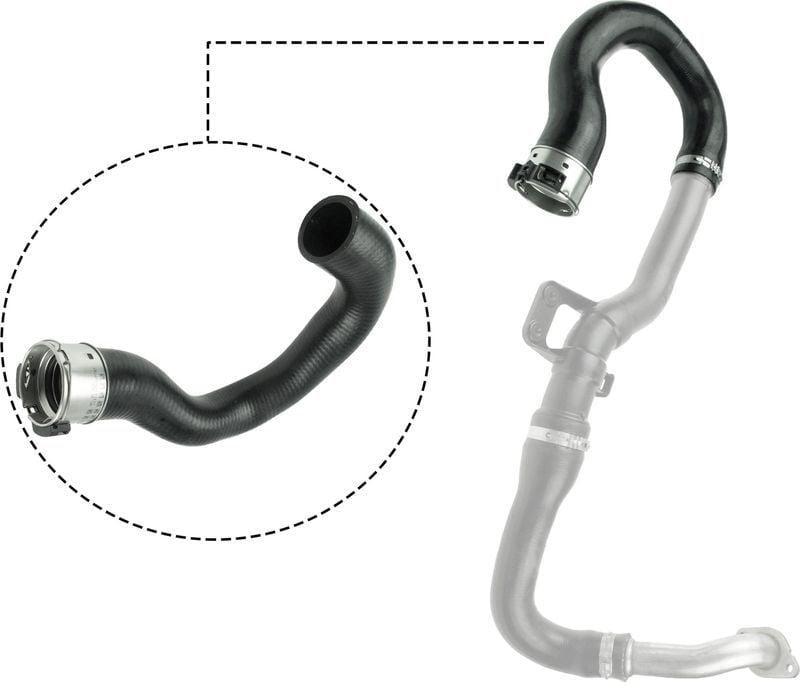 RAPRO Turbo Hose Corsa.D 1.3D - PE Material, 17.1 in Length — Turbo & Supercharger