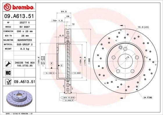 BREMBO Brake Discs for Mercedes C-Class W204 Sport — Brake Rotors & Drums