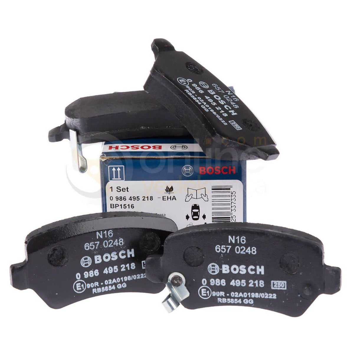 Bosch 0986424646 Opel Combo C Rear Wheel with Disc Brake Pad Set Astra H Zafira B — Brake Pads