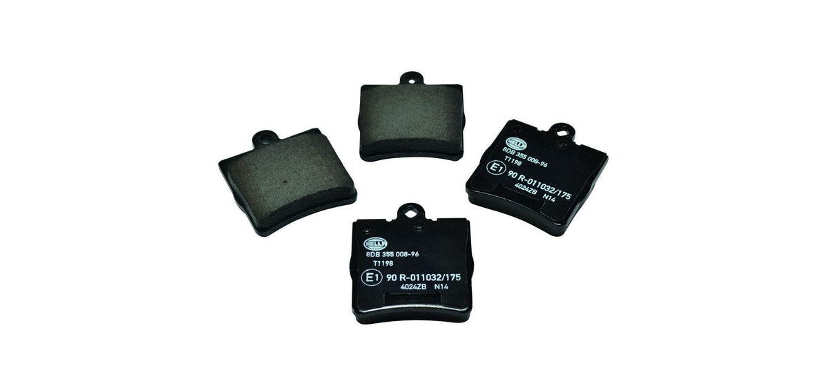 Hella 8DB355008-961 Brake Pad Rear W202 95 > 00 S202 96 > 00 W203 00 > 07 Cl203 08 > 11 W210 95 > 00 R170 96 > 0 — Brake Pads