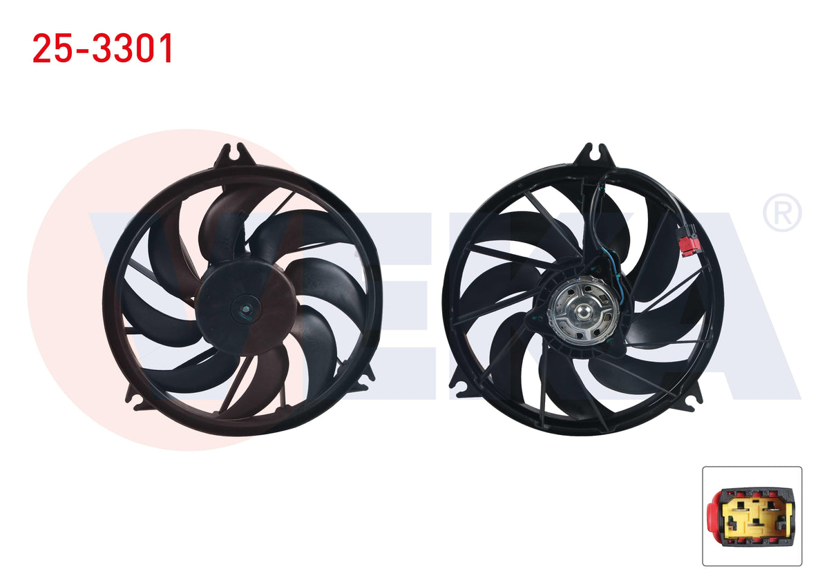 Veka 25-3301 Fan Motor (Su + A/C) Peugeot 206 (2A / C) 1.4i 16V 1998-2006 — Motors, Pumps & Antennas