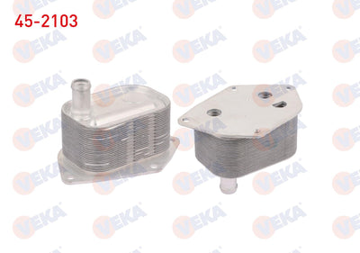 Veka 45-2103 Oil Cooler Single Hyundai Accent Admire-Era 1.5 CRDi 03-09 / Getz 1.5 CRDi 4 Cyl 02-08 / i30 1.6 CRDi 07-11 / Matrix 1.5 CRDi 01-10 / Kia Ceed 1.6 CRDi 06-12 / Cerato-Rio II 1