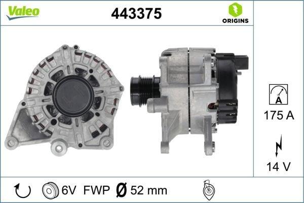 VALEO 443375 - Alternator (14V 175A) — Starting & Charging